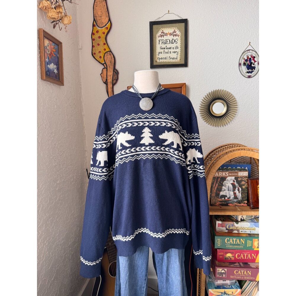 Bear Graphic Crewneck Sweater